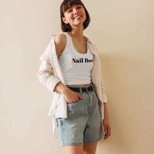 Crop-Top “Nail Boss” White