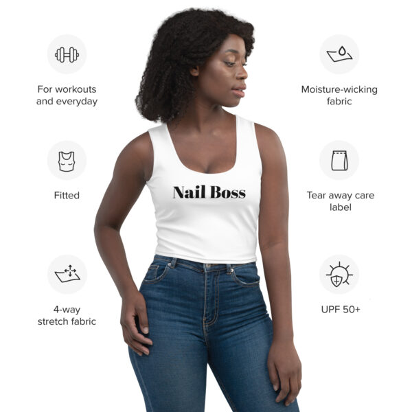 Crop-Top “Nail Boss” White