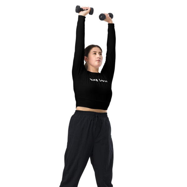 Langarm Crop Top “Nail Boss” Black