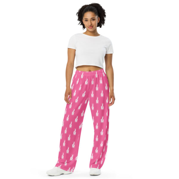 Unisex-Hose mit weiten Beinen “Nail Polish” White