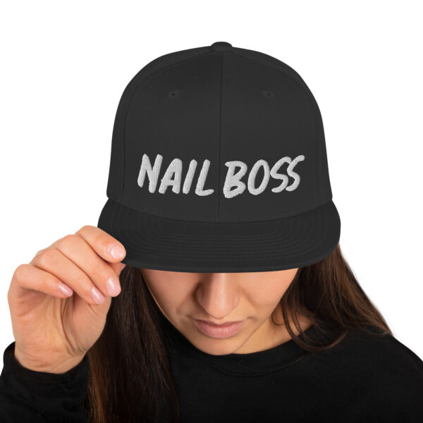 Snapback-Cap Black/White “Nail Boss”