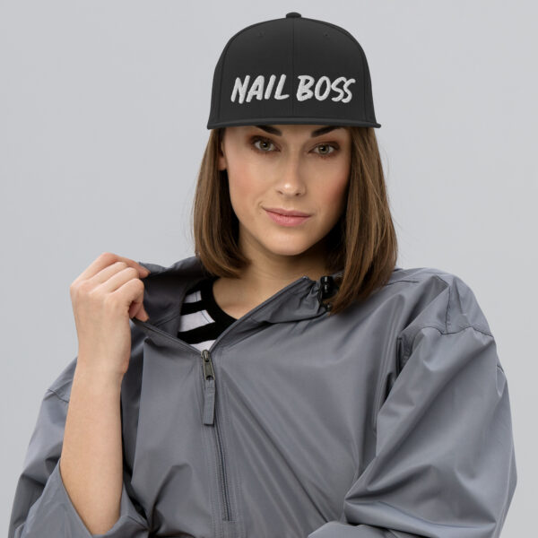 Snapback-Cap Black/White “Nail Boss”