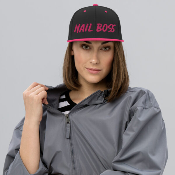 Snapback-Cap Black/Pink “Nail Boss”