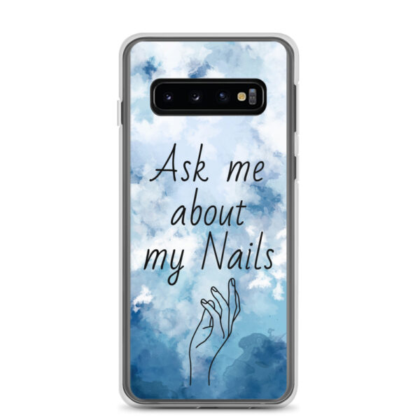 Samsung-Handyhülle “Ask me blue watercolor”