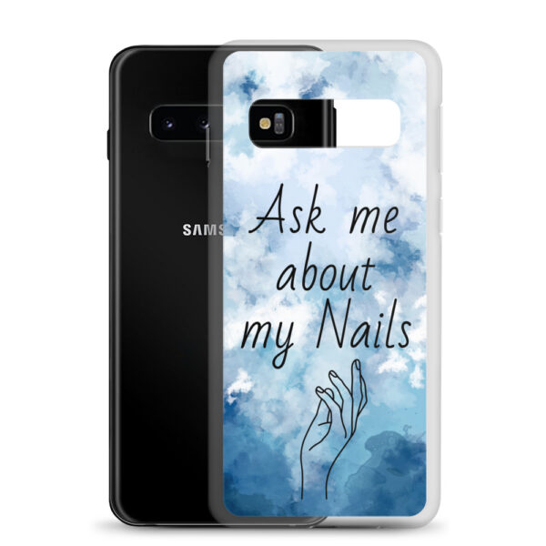 Samsung-Handyhülle “Ask me blue watercolor”