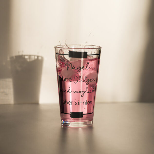 Trink-Glas “Ohne Glitzer”