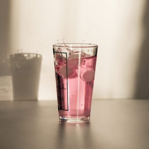 Trink-Glas “Ohne Glitzer”