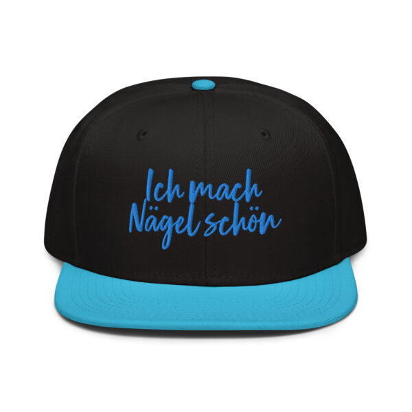 Snapback-Cap Blue lettering “Ich mach”