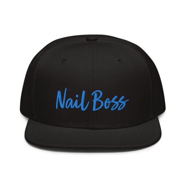 Snapback-Cap Blue lettering “Nail Boss”
