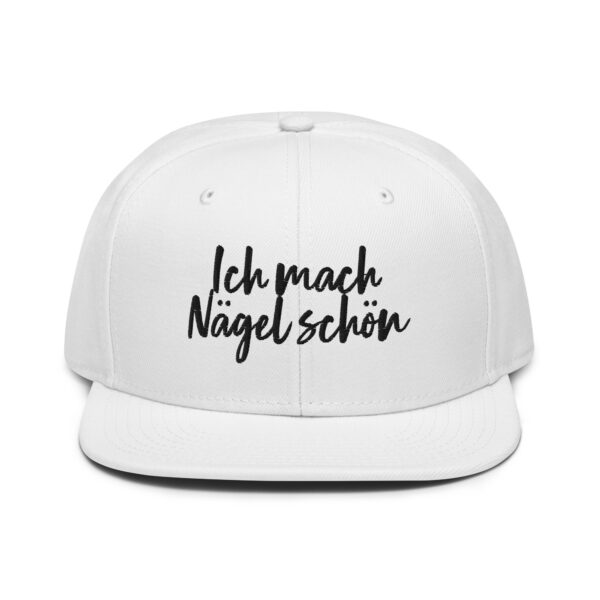 Snapback-Cap Black lettering “Ich mach”