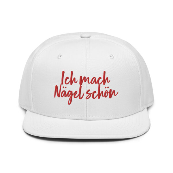 Snapback-Cap Red lettering “Ich mach”