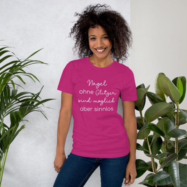 T-Shirt “Ohne Glitzer” white lettering