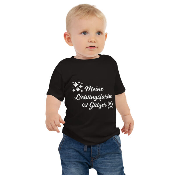 Kurzärmeliges Baby-Jersey-T-Shirt “Glitzer”