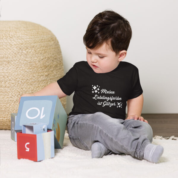 Kurzärmeliges Baby-Jersey-T-Shirt “Glitzer”